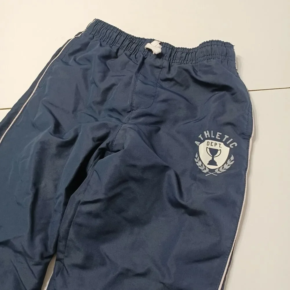 Chilrens Place Boy 7/8 Track Pants Blue White Striped Side Elastic Waist Pull On